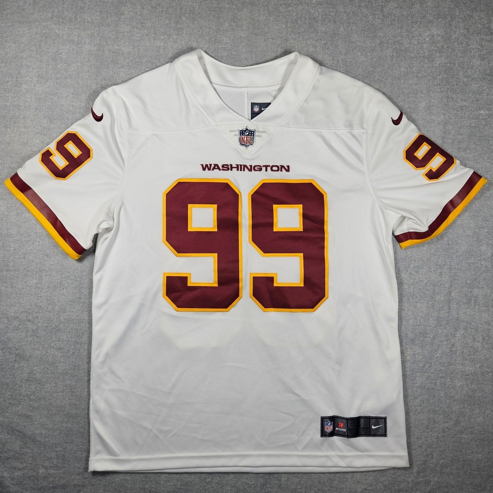 Nike Washington Commanders Chase Young 99 NFL Jersey White Mens Large
